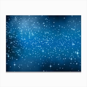 Midnightblues Shining Star Background Canvas Print