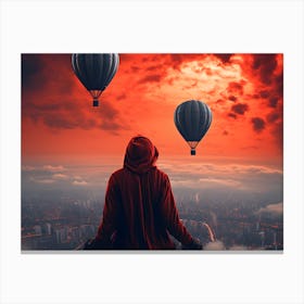 Hot Air Balloons In The Sky Canvas Print