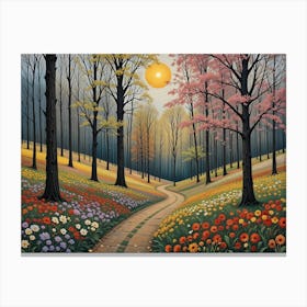 Path In The Woods 7 Canvas Print