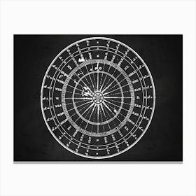 Horoscope - Star map blackboard 2 Canvas Print