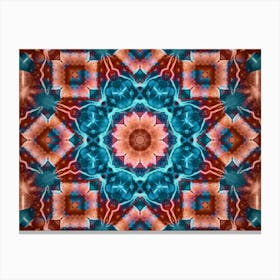 Watercolor Abstraction Light Blue Flower Canvas Print