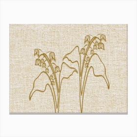 Linen Lily of the Valley Canvas Print