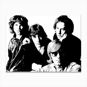 The Doors Black In White Music Band Canvas Print