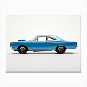 Toy Car 71 Plymouth Road Runner Blue Canvas Print