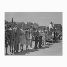 Watching The Parade On The Fourth Of July At Vale, Oregon By Russell Lee Canvas Print