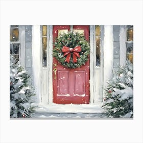 Christmas Door 1 Canvas Print