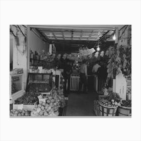 Untitled Photo, Possibly Related To Fruit And Vegetables, Market Square, Waco, Texas By Russell Lee 1 Canvas Print