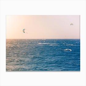 Windsurfers Sailing In The Red Sea 3 Canvas Print