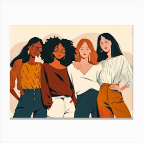 Women'S Group Portrait Canvas Print