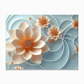 Lotus Flower Wall Art 1 Canvas Print