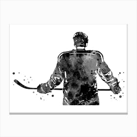 Hockey Player Male Canvas Print