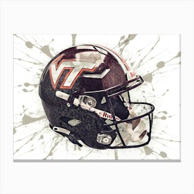 Virginia Tech Hokies NCAA Helmet Poster Canvas Print