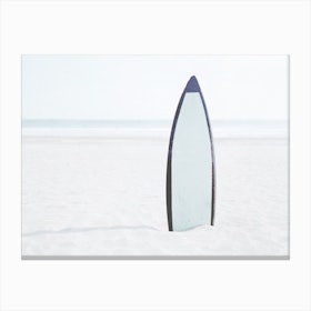 Blue Surfboard Canvas Print