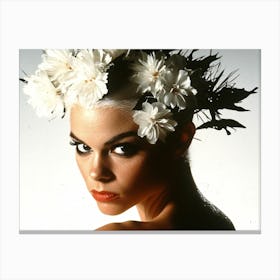 Woman with Flower Crown Canvas Print