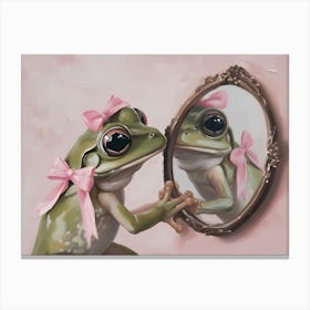 Frog In The Mirror Canvas Print