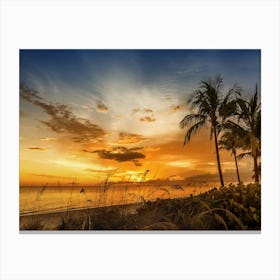 BONITA BEACH Bright Sunset Canvas Print