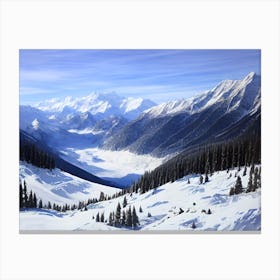 Snowy Mountains Canvas Print