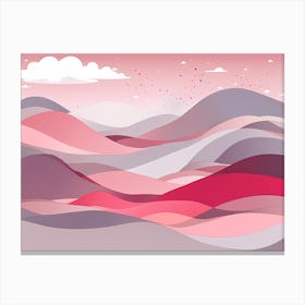 Day Landscape VECTOR ART Canvas Print