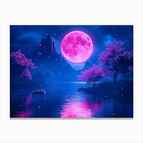 Pink Moon 1 Canvas Print