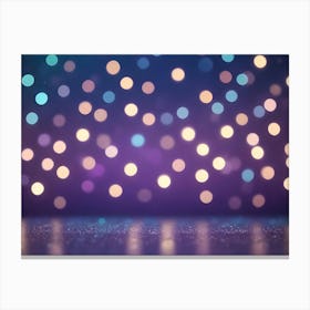 Abstract Image Of A Blurry Background With Out Of Focus Lights Creating A Bokeh Effect Canvas Print