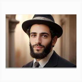 Jewish Man Portrait 06 1 Canvas Print