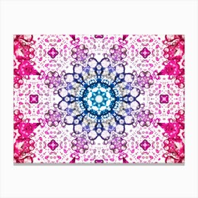 Abstraction Pink Mandala From Bubbles Canvas Print