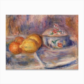 Fruit And Bonbonnière, Pierre Auguste Renoir Canvas Print