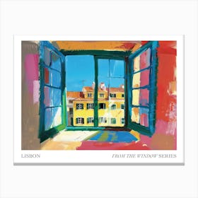 Lisbon From The Window Series Poster Painting 2 Canvas Print