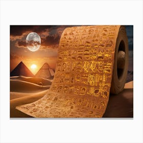 Egyptian Scroll Canvas Print