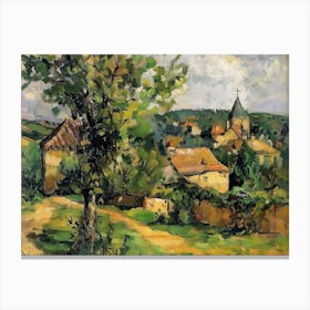 Sunlit Orchard Painting Inspired By Paul Cezanne Canvas Print