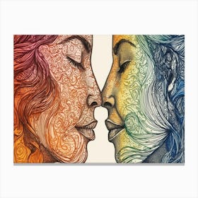 Rainbow Kisses 2 Canvas Print