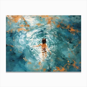 Swimming In The Ocean Canvas Print