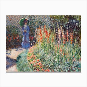 Rounded Flower Bed (1876), Claude Monet Canvas Print