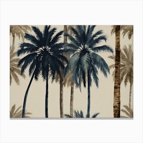 Palm Trees hamptons Canvas Print