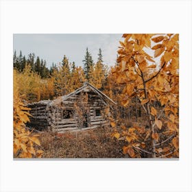 Abandoned Fall Cabin Canvas Print