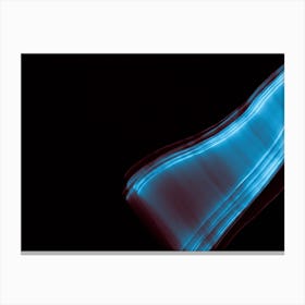 Glowing Abstract Curved Blue And Red Lines 5 Canvas Print