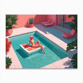 Pink Pool Canvas Print