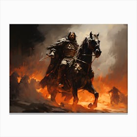 Knight On Horseback Canvas Print