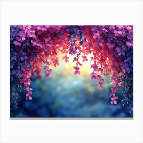 Purple Wisteria Background Canvas Print