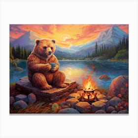 Bear's Wilderness Retreat Canvas Print