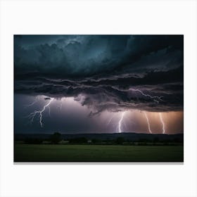 Lightning In The Sky 14 Canvas Print
