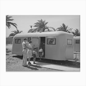 Family Moving Into Trailer At The Fsa (Farm Security Administration) Camp For Defense Workers, This Family Is From Canvas Print