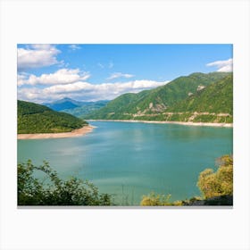 Lake In The Mountains Canvas Print