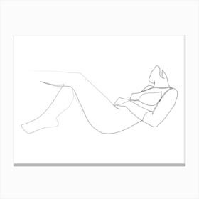 E2 Nude Canvas Line Art Print