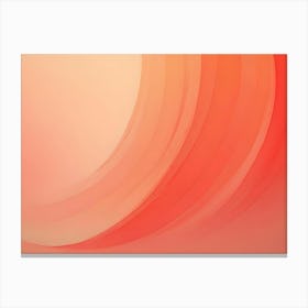 Abstract Background Featuring A Blend Of Soft Peach And Orange Hues, With Subtle, Curved Lines Resembling Waves Or Stripes Canvas Print