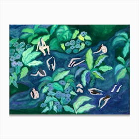 'Night Swimmers' Canvas Print