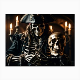 Dead Man Pirate Skeleton Canvas Print