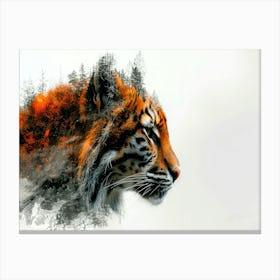 Wild Cats Habitat - Wild Cat Face Canvas Print