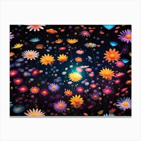 Colorful Flowers 3 Canvas Print