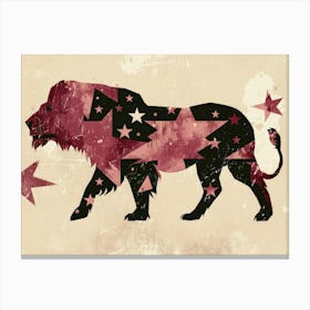 Lion With Stars Canvas Print